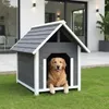 Mucola Hundehütte Grau Outdoor 95CM wetterfest Hundekäfig Produktbild-Vorschau 1