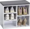 Armoire à chaussures KESPER avec coussin de siège, blanche, Voir les images du produit 1