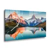 DEQORI Glasuhr 60x30 cm Modern 'Bachalpsee vor Alpen' Produktbild-Vorschau 2