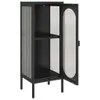 vidaXL Sideboard Noir 40x35x105 cm Verre et acier - Voir les images du produit 9