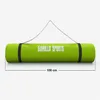 A rolled-up yoga mat with a carrying strap, shown horizontally against a white background. A measurement line indicates 100 cm. Produktbild-Vorschau