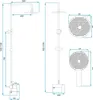 Technical drawings and dimensions of a shower set. Produktbild-Vorschau