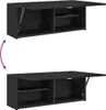 Bad-Wandschrank Schwarz 80x25x30 cm Holzwerkstoff Produktbild-Vorschau 8