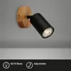Briloner Spotlight Bodové nástěnné světlo černé dřevo Náhled obrázku produktu 2