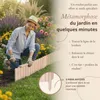 Floranica Bordure de Jardin en bois 20 x 100 cm Non-traité Voir les images du produit 5