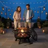 Relaxdays Feuerschale mit Grillrost, Funkenschutz & Produktbild-Vorschau 2