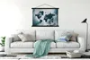 MuchoWow® Textilposter Weltkarte - Farbe - Aquarell 150x100 Produktbild-Vorschau 3