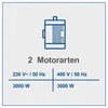 Diagram showing two motor types with their specifications. Produktbild-Vorschau