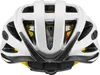 The back view of a white bicycle helmet. Produktbild-Vorschau