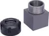 A collet nut and a square collet block are shown against a white background. Náhled obrázku produktu