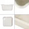A collage of four close-up images of a white plastic basin. Anteprima dell’immagine prodotto
