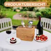 Korb aus Naturweide für Besteck – 4 Fächer mit Tragegriff Produktbild-Vorschau 2