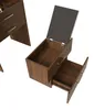 3-in-1 Schminktisch mit offenem Spiegel Glasplatte Walnut Produktbild-Vorschau 16
