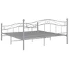 vidaXL Bett Grau Metall 160x200 cm Produktbild-Vorschau 4