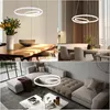 ZMH Lampa wisząca do jadalni Lampa wisząca LED: 40CM Biała Podgląd zdjęcia produktu 4