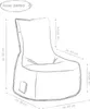 Sitzsack Swing Scuba 95 x 90 x 65 cm,  Rot Swing Produktbild-Vorschau 7