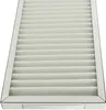A close-up studio shot of a pleated air filter with a white frame. Produktbild-Vorschau
