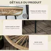 Outsunny Table basse ronde de jardin en ršŠsine aspect Voir les images du produit 6