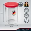 25x WELLGRO Einmachgläser 435ml – Schraubdeckel TO82 rot Produktbild-Vorschau 2