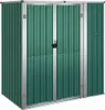 vidaXL Casetta da giardino Verde 161x89x161 cm Acciaio Anteprima dell’immagine prodotto 1