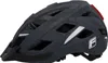 A black bicycle helmet with a gray pattern and reflective accents. Produktbild-Vorschau