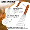 3er Set Pfannenwender Edelstahl Holzgriff Fischwender Produktbild-Vorschau 3