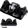 A black foot massager is shown from a diagonal angle, with a smaller view of the same product below it. Náhľad obrázku produktu