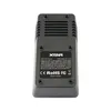The back of a black battery charger with text and logos. Anteprima dell’immagine prodotto