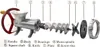 An exploded diagram of a meat grinder, showing all its individual parts with numbered labels and a key. Anteprima dell’immagine prodotto