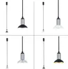 A collage of four different pendant lights, each shown with its suspension cable. Produktbild-Vorschau