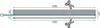 Diagram showing dimensions and cutting points for a shower wall. Produktbild-Vorschau