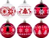Palline di Natale infrangibili rosse e bianche 6 cm 30 Anteprima dell’immagine prodotto 4