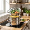 TOPFANN Garnek do gotowania na parze, 20 cm, 4-elementowy – Podgląd zdjęcia produktu 7