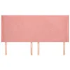 Kopfteil mit Ohren Rosa 163x16x118/128 cm Samt Produktbild-Vorschau 3
