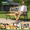 Akord Panca Da Giardino Rosa/Nera/Legno Naturale 125X52X76 Anteprima dell’immagine prodotto 5