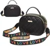 Schwarze Lederhandtasche, gesteppte Umhängetasche mit Griff Produktbild-Vorschau 3