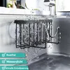 A kitchen sink organizer with water splashing around it, highlighting its features. Produktbild-Vorschau