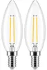 2 x LED Filament C35 Kerze 4W = 40W E14 klar 470lm warmweiß Produktbild-Vorschau 1