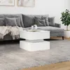 Couchtisch mit LED-Leuchten Weiß 50x50x40 cm Produktbild-Vorschau 3