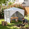 QEENTOE, gazebo da giardino 3x3 metri, grigio, tenda in Anteprima dell’immagine prodotto 8