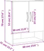 vidaXL Nástěnná skříň Sonoma dub 60x31x70 cm výrobek ze Náhled obrázku produktu 8