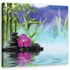 Leinwandbild Zen-Steine Wasser 50x50 Feeby Blau bild für Produktbild-Vorschau 1