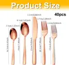 Vesteel 40-teiliges Kupferbesteck-Set für 8 Personen, Produktbild-Vorschau 4