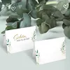 50 Tischkarten Schön dass du da bist floral grün-gold, Produktbild-Vorschau 4