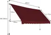 Tenda da sole a morsetto COSTWAY 400 cm, tenda da sole per Anteprima dell’immagine prodotto 3