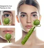 Nefritové válečky a škrabky Gua Sha Jade Stone Set pro péči Náhled obrázku produktu 5