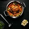 A roasted chicken with carrots and leeks in a pot, with a ladle and a side dish of cauliflower and leeks. Náhľad obrázku produktu