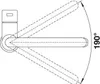 Diagram showing the rotational range of a faucet handle. Anteprima dell’immagine prodotto