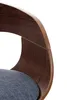 TPFLiving Barhocker Kingsley Holz/Stoff Walnuss/Blau Produktbild-Vorschau 5