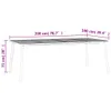 A diagram showing the dimensions of a table. Produktbild-Vorschau